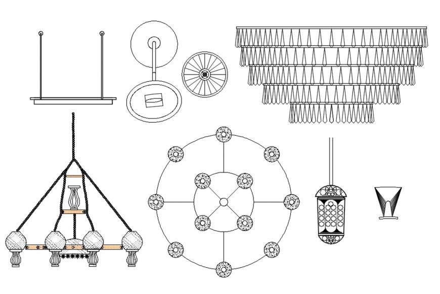Cad Drawings Details  Of Types Of Ceiling Hanging Lights 21062019044857 